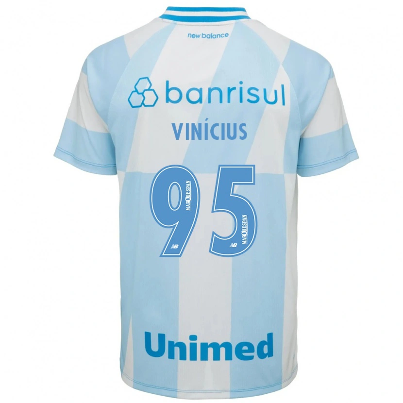Danxen Kinderen Carlos Vinícius #95 Lichtblauw Wit Uitshirt Uittenue 2026/27 T-Shirt België