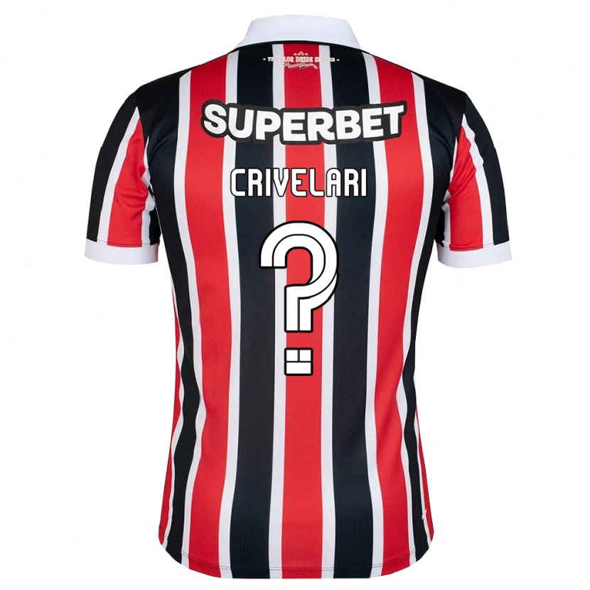 Danxen Kinderen Giovanna Crivelari #0 Rood Wit Zwart Uitshirt Uittenue 2026/27 T-Shirt België