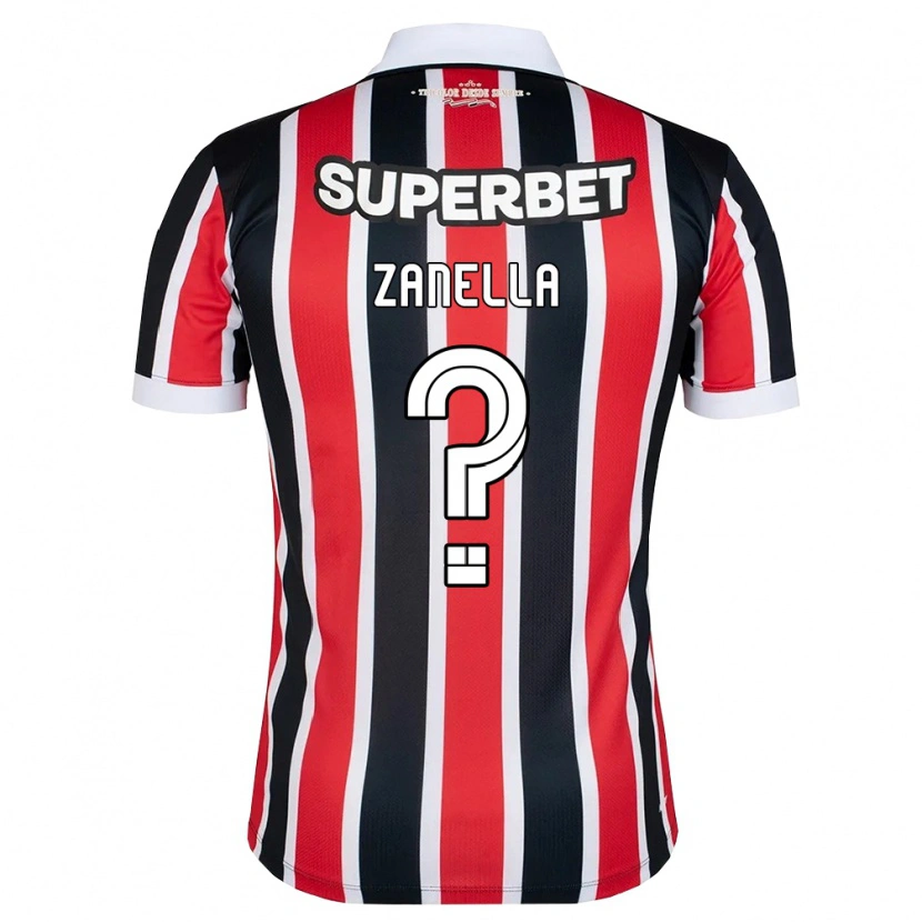 Danxen Kinderen Matheus Zanella #0 Rood Wit Zwart Uitshirt Uittenue 2026/27 T-Shirt België