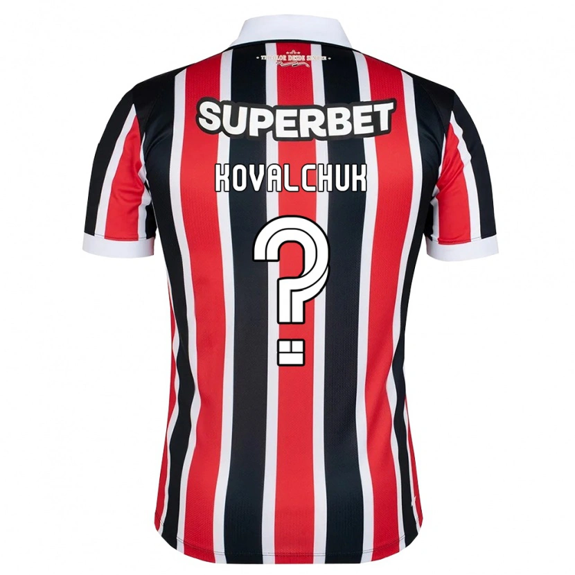 Danxen Kinderen Filipp Kovalchuk #0 Rood Wit Zwart Uitshirt Uittenue 2026/27 T-Shirt België