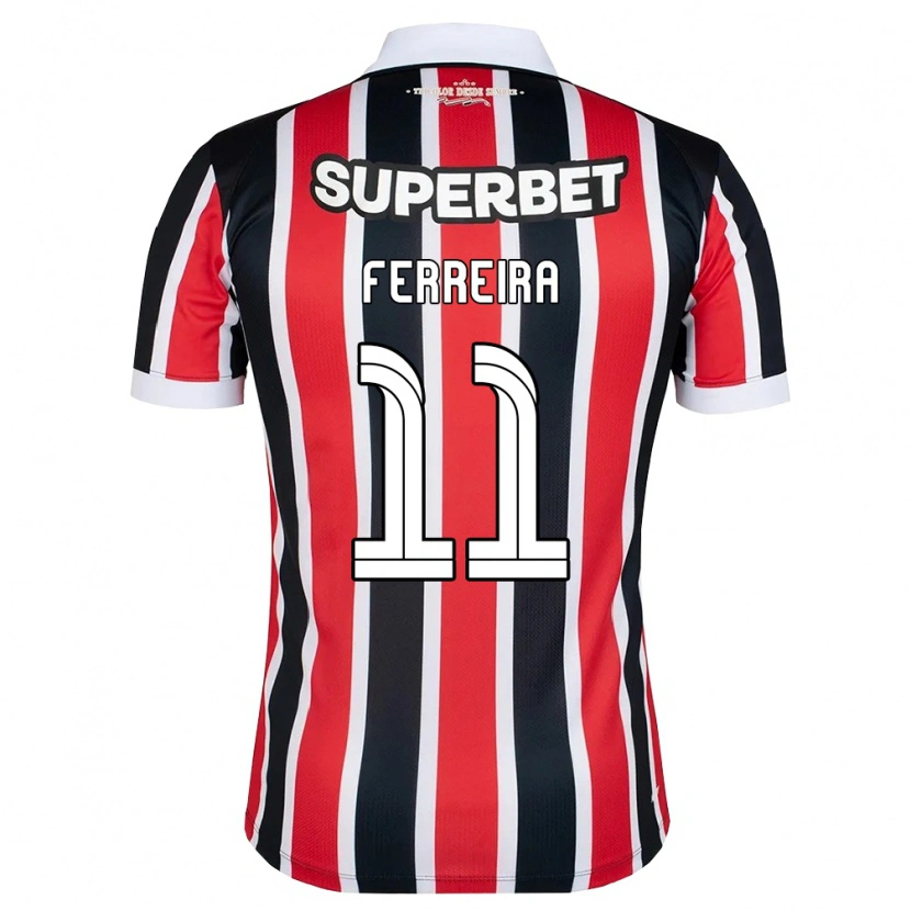 Danxen Kinderen Aldemir Dos Santos Ferreira #11 Rood Wit Zwart Uitshirt Uittenue 2026/27 T-Shirt België