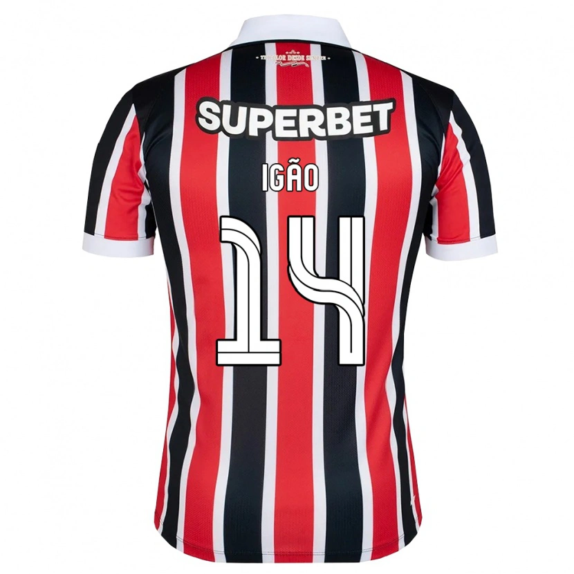 Danxen Kinderen Igor Odoni Gomes #14 Rood Wit Zwart Uitshirt Uittenue 2026/27 T-Shirt België