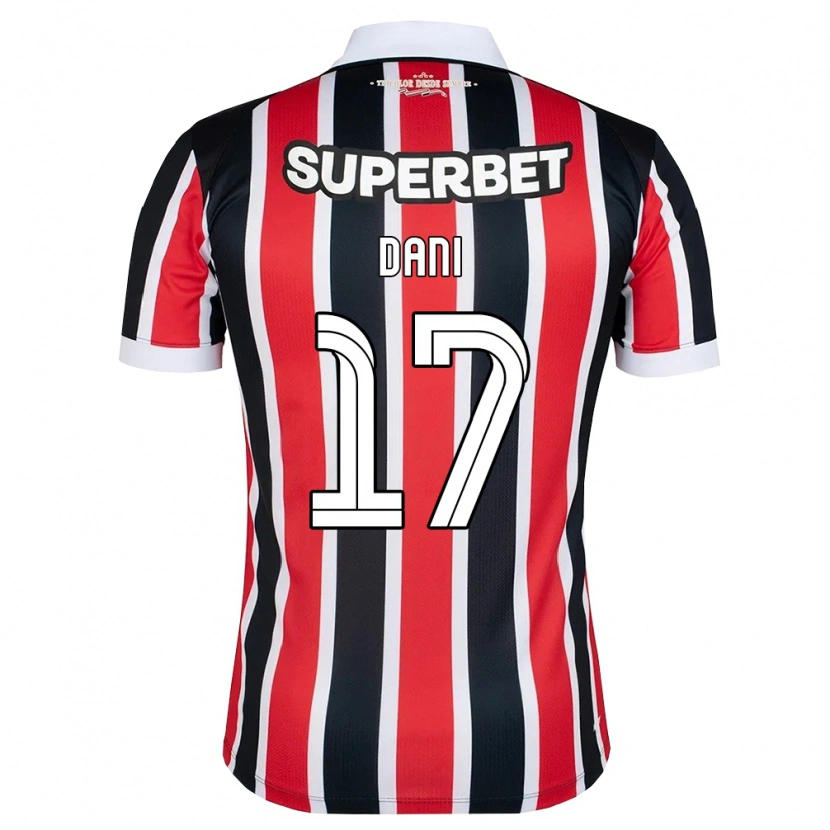 Danxen Kinderen Dani #17 Rood Wit Zwart Uitshirt Uittenue 2026/27 T-Shirt België