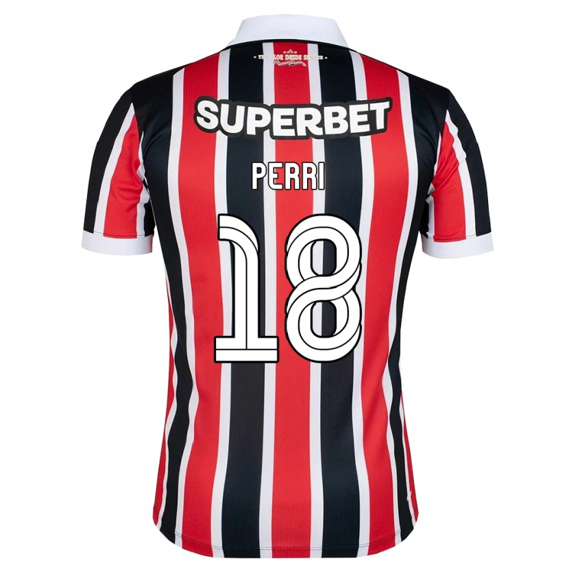 Danxen Kinderen Lucas Perri #18 Rood Wit Zwart Uitshirt Uittenue 2026/27 T-Shirt België