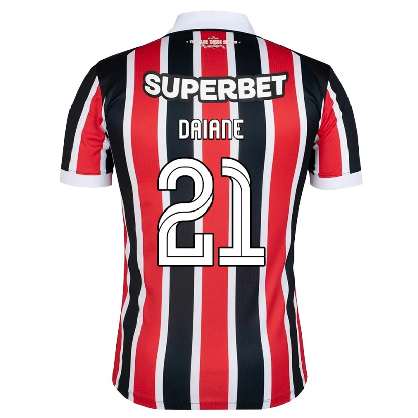 Danxen Kinderen Daiane #21 Rood Wit Zwart Uitshirt Uittenue 2026/27 T-Shirt België