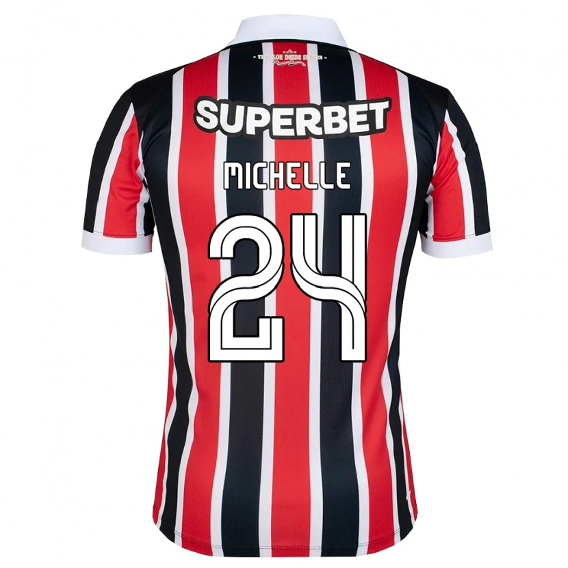 Danxen Kinderen Michelle #24 Rood Wit Zwart Uitshirt Uittenue 2026/27 T-Shirt België