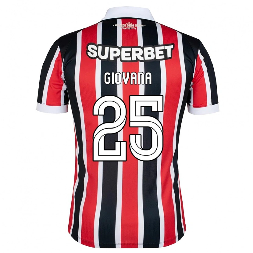 Danxen Kinderen Giovana #25 Rood Wit Zwart Uitshirt Uittenue 2026/27 T-Shirt België