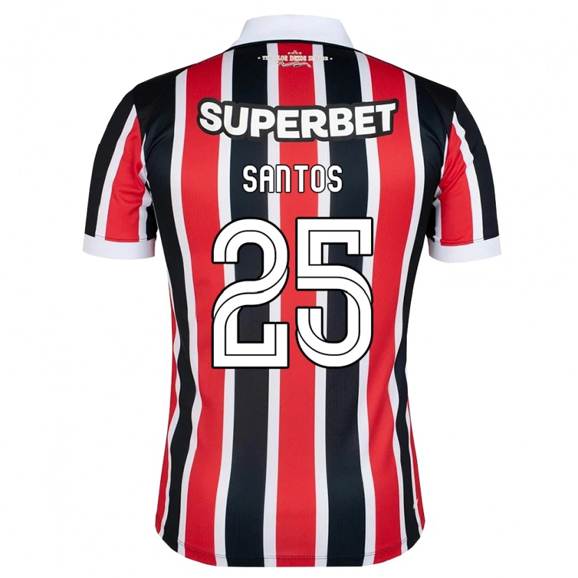 Danxen Kinderen Mariana Santos #25 Rood Wit Zwart Uitshirt Uittenue 2026/27 T-Shirt België