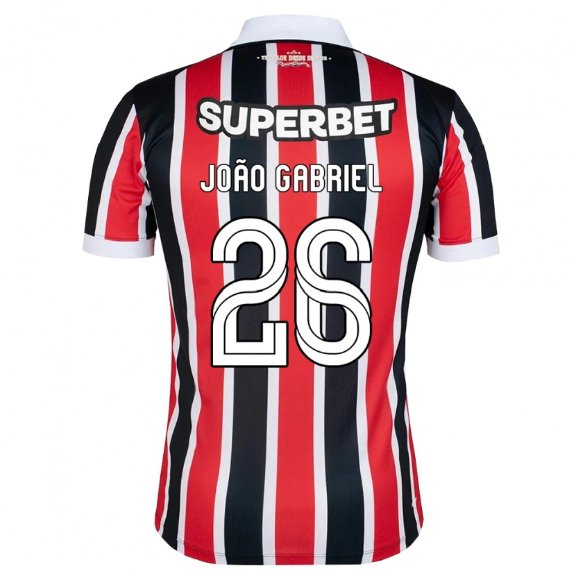 Danxen Kinderen João Gabriel #26 Rood Wit Zwart Uitshirt Uittenue 2026/27 T-Shirt België