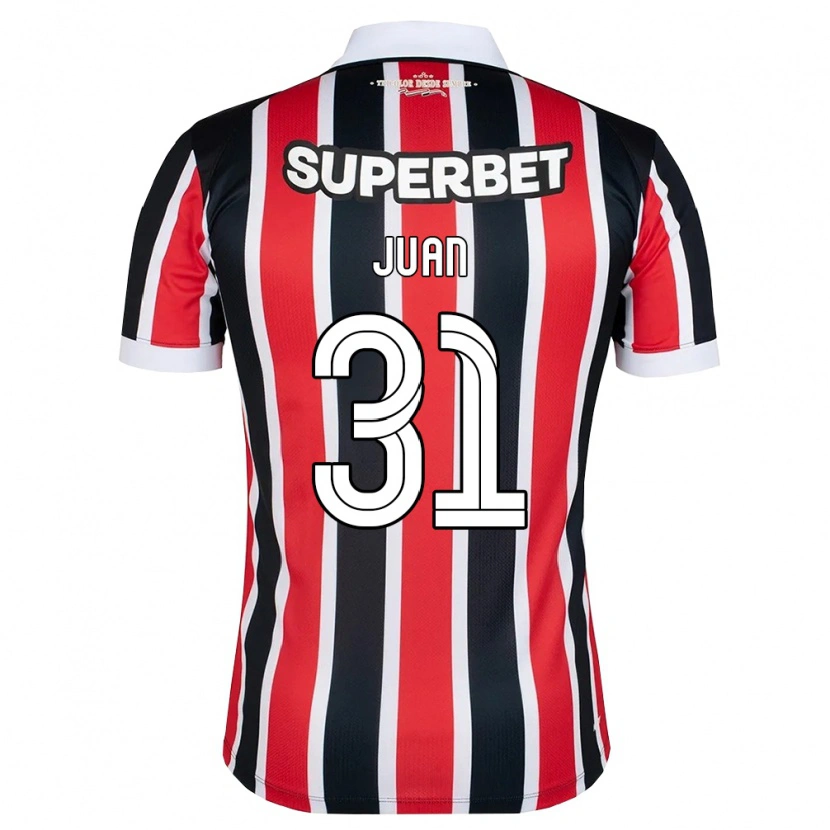 Danxen Kinderen Juan #31 Rood Wit Zwart Uitshirt Uittenue 2026/27 T-Shirt België