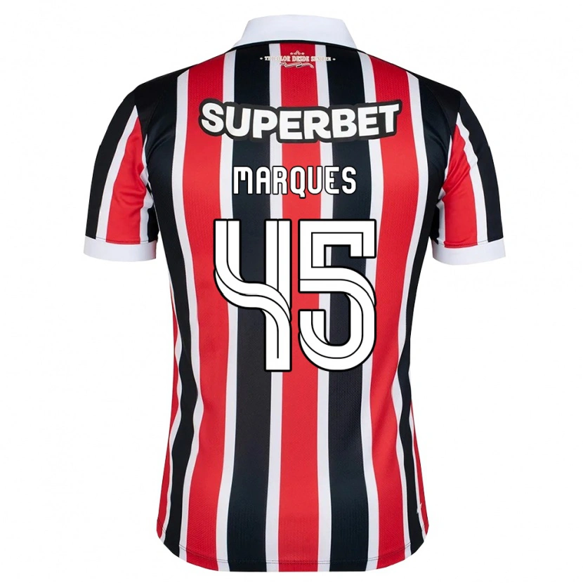 Danxen Kinderen Lucca Marques Alencar #45 Rood Wit Zwart Uitshirt Uittenue 2026/27 T-Shirt België
