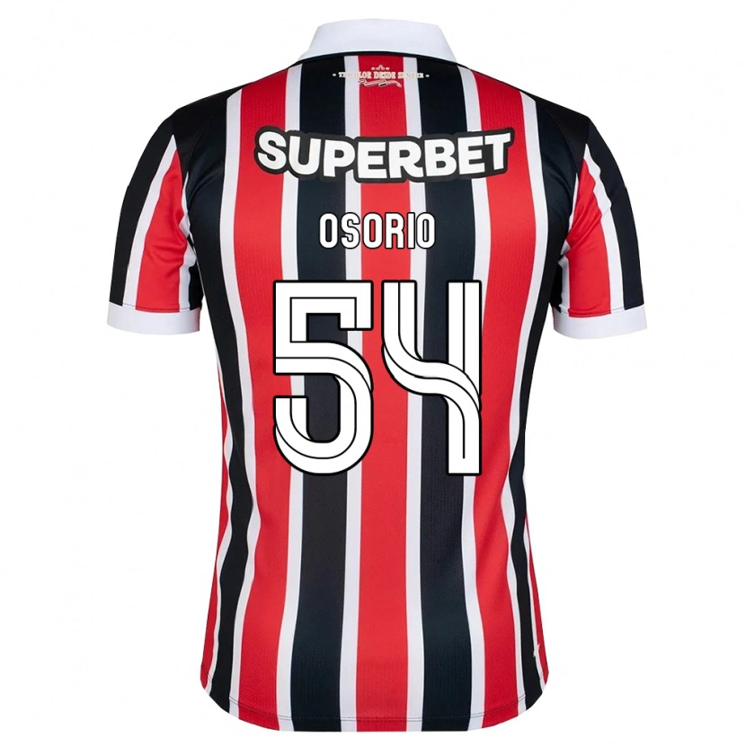 Danxen Kinderen Luis Osorio #54 Rood Wit Zwart Uitshirt Uittenue 2026/27 T-Shirt België