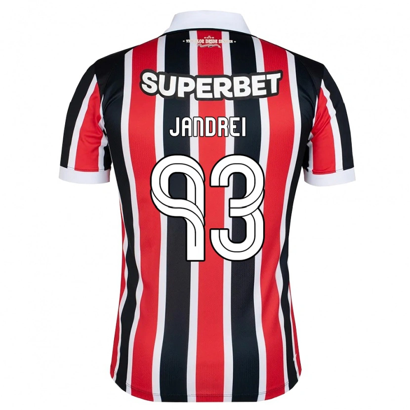 Danxen Kinderen Jandrei #93 Rood Wit Zwart Uitshirt Uittenue 2026/27 T-Shirt België