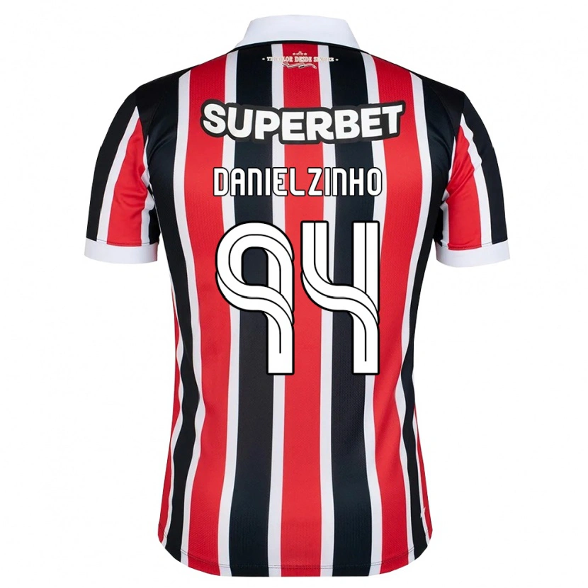 Danxen Kinderen Danielzinho #94 Rood Wit Zwart Uitshirt Uittenue 2026/27 T-Shirt België