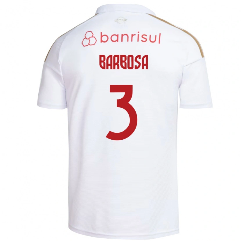 Danxen Kinderen Mauricio Barbosa #3 Wit Rood Uitshirt Uittenue 2026/27 T-Shirt België