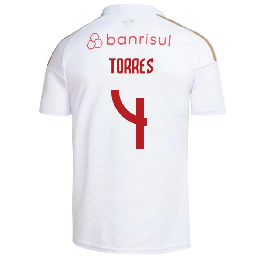 Danxen Kinderen Félix Torres #4 Wit Rood Uitshirt Uittenue 2026/27 T-Shirt België