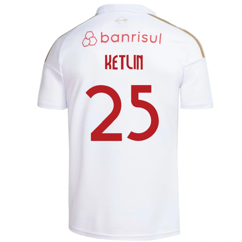 Danxen Kinderen Ketlin #25 Wit Rood Uitshirt Uittenue 2026/27 T-Shirt België