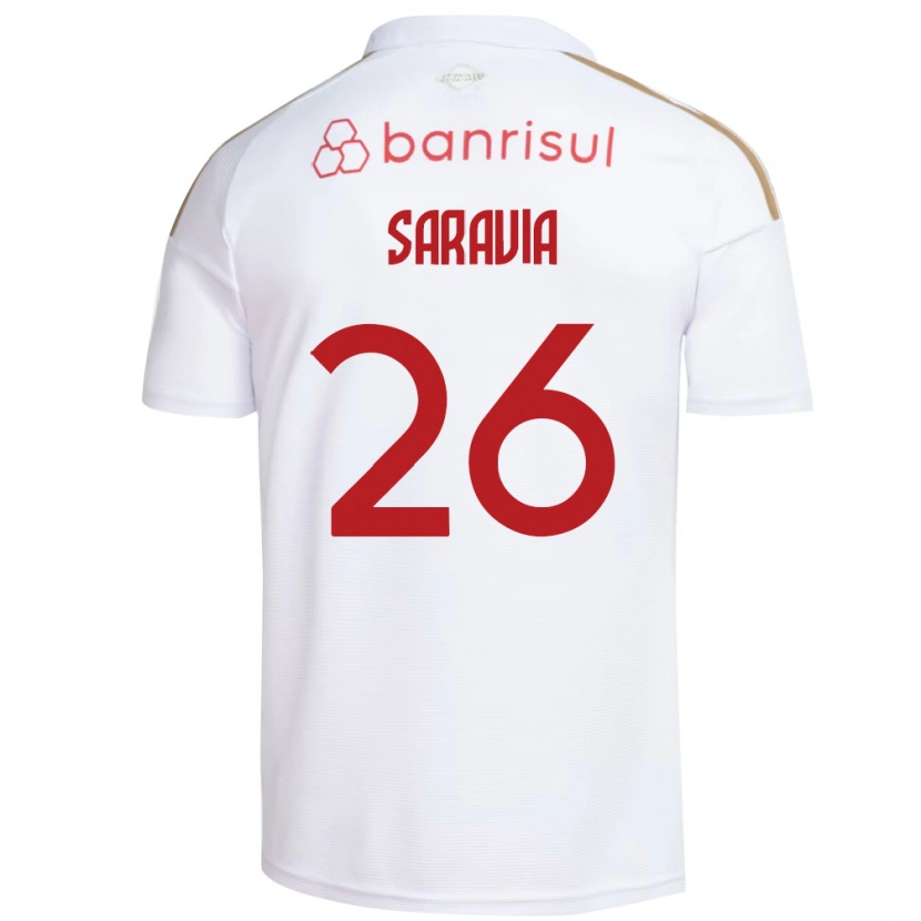 Danxen Kinderen Saravia #26 Wit Rood Uitshirt Uittenue 2026/27 T-Shirt België