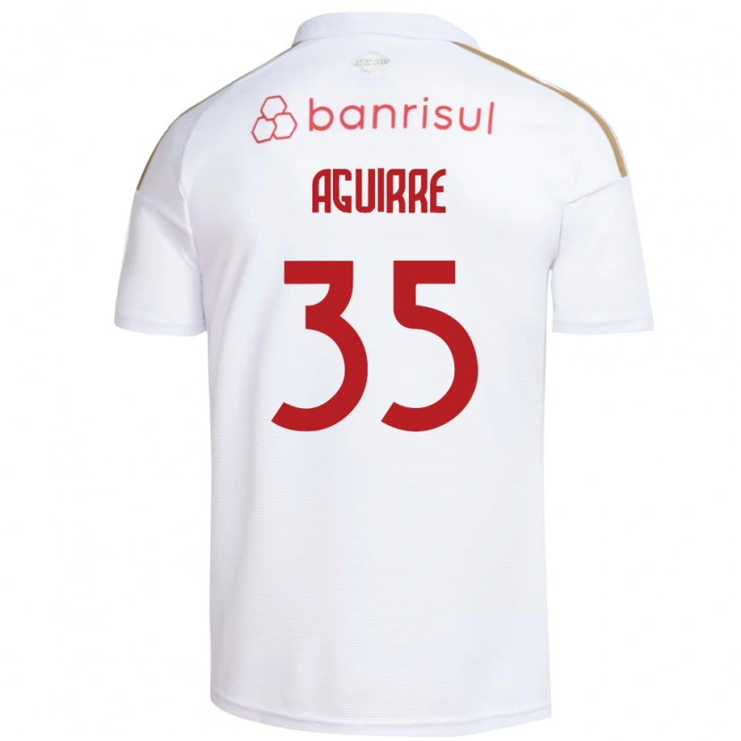 Danxen Kinderen Braian Aguirre #35 Wit Rood Uitshirt Uittenue 2026/27 T-Shirt België