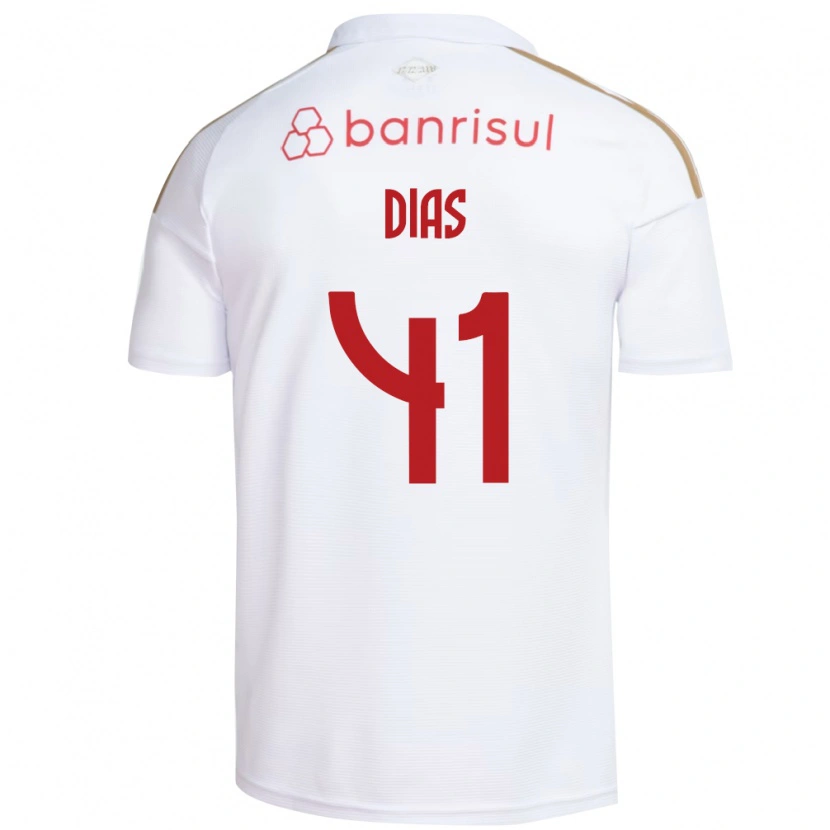 Danxen Kinderen Matheus Dias #41 Wit Rood Uitshirt Uittenue 2026/27 T-Shirt België