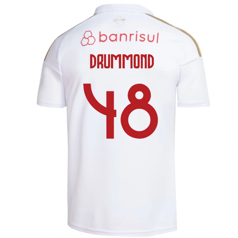 Danxen Kinderen Lucca Drummond #48 Wit Rood Uitshirt Uittenue 2026/27 T-Shirt België