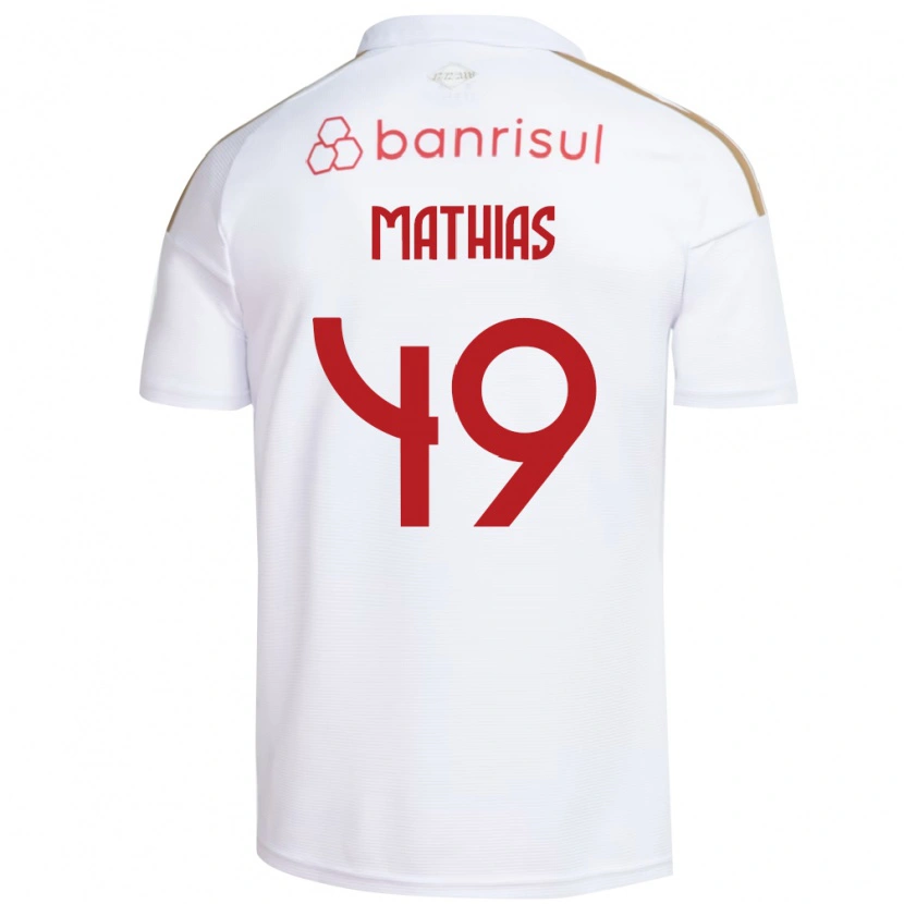 Danxen Kinderen Ricardo Mathias #49 Wit Rood Uitshirt Uittenue 2026/27 T-Shirt België