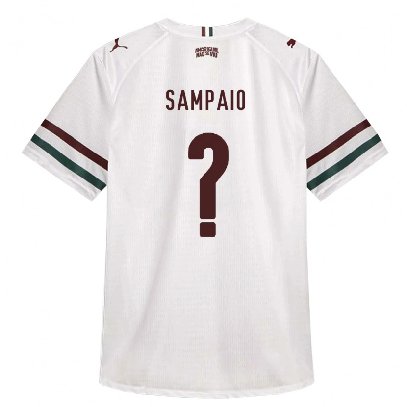 Danxen Kinderen Miguel Sampaio #0 Wit Groen Bordeaux Rood Uitshirt Uittenue 2026/27 T-Shirt België