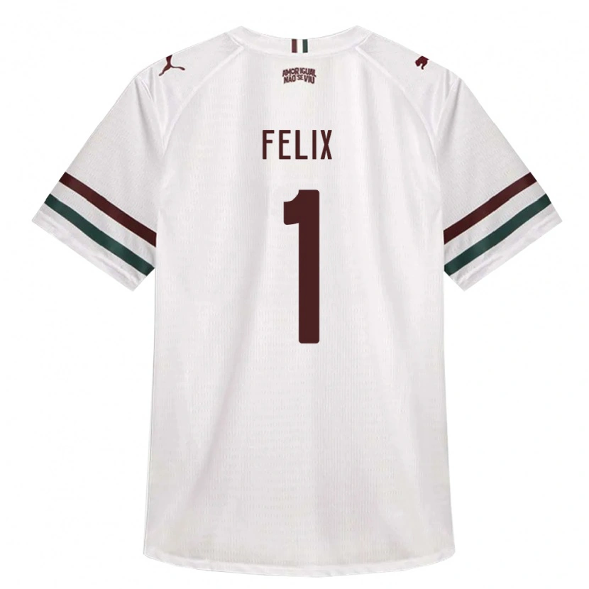 Danxen Kinderen Gustavo Felix #1 Wit Groen Bordeaux Rood Uitshirt Uittenue 2026/27 T-Shirt België