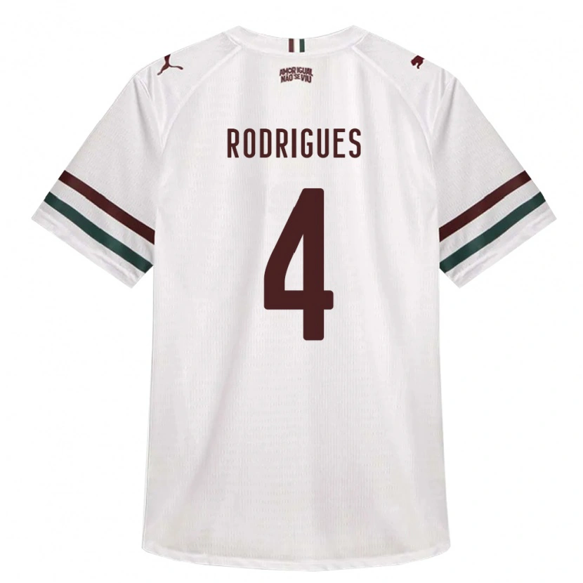 Danxen Kinderen Nath Rodrigues #4 Wit Groen Bordeaux Rood Uitshirt Uittenue 2026/27 T-Shirt België