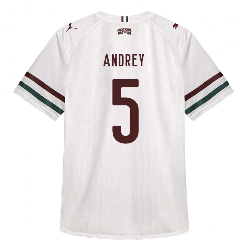 Danxen Kinderen Andrey Oliveira Carneiro #5 Wit Groen Bordeaux Rood Uitshirt Uittenue 2026/27 T-Shirt België