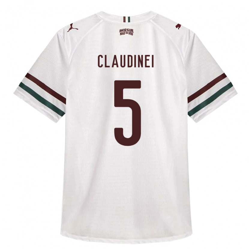 Danxen Kinderen Claudinei Junio De Souza #5 Wit Groen Bordeaux Rood Uitshirt Uittenue 2026/27 T-Shirt België