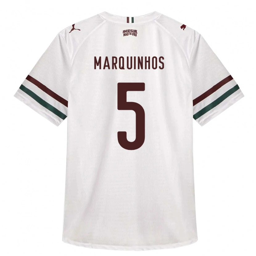 Danxen Kinderen Marquinhos #5 Wit Groen Bordeaux Rood Uitshirt Uittenue 2026/27 T-Shirt België
