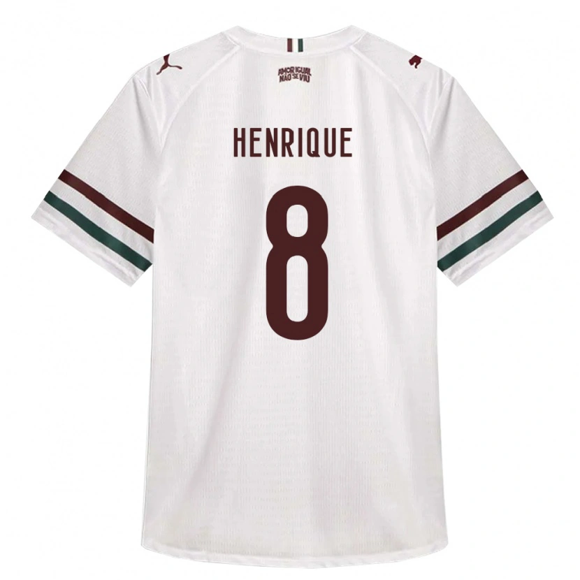 Danxen Kinderen Gabriel Henrique #8 Wit Groen Bordeaux Rood Uitshirt Uittenue 2026/27 T-Shirt België