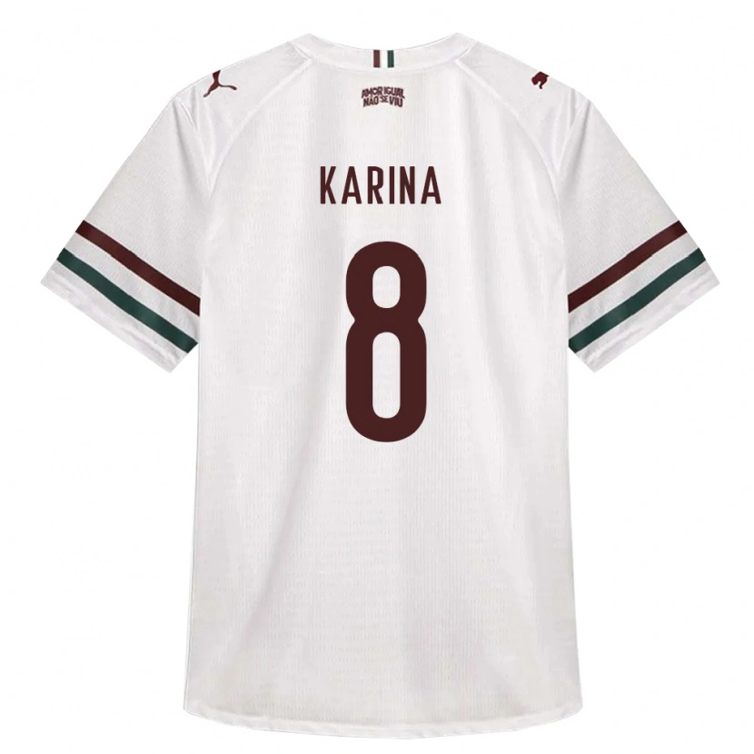 Danxen Kinderen Karina #8 Wit Groen Bordeaux Rood Uitshirt Uittenue 2026/27 T-Shirt België