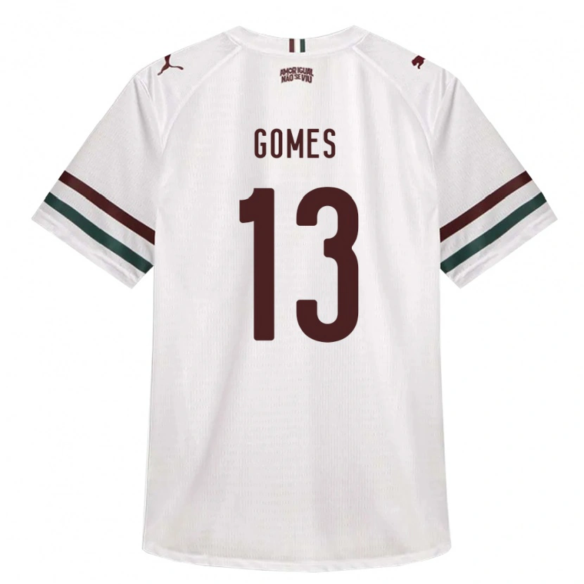 Danxen Kinderen Rodrigo Gomes #13 Wit Groen Bordeaux Rood Uitshirt Uittenue 2026/27 T-Shirt België