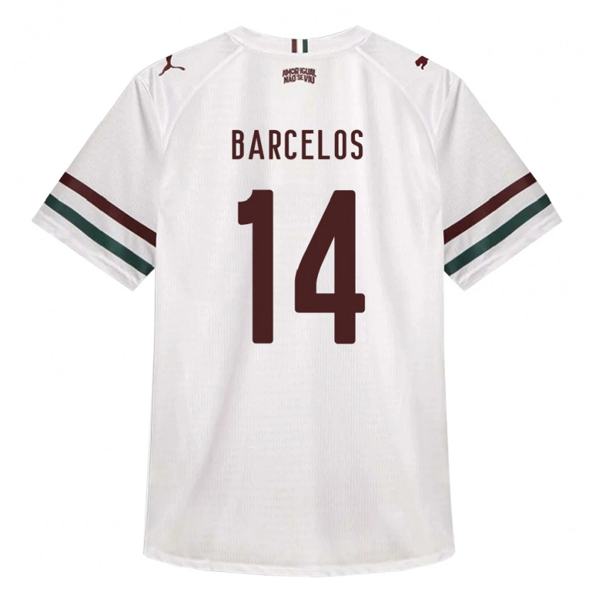 Danxen Kinderen Danilo Barcelos #14 Wit Groen Bordeaux Rood Uitshirt Uittenue 2026/27 T-Shirt België