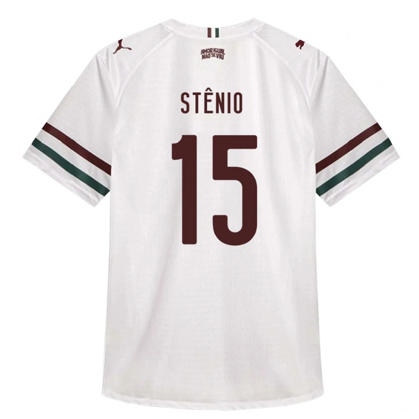 Danxen Kinderen Stênio Waquim De Carvalho #15 Wit Groen Bordeaux Rood Uitshirt Uittenue 2026/27 T-Shirt België