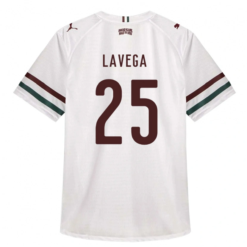 Danxen Kinderen Joaquín Lavega #25 Wit Groen Bordeaux Rood Uitshirt Uittenue 2026/27 T-Shirt België