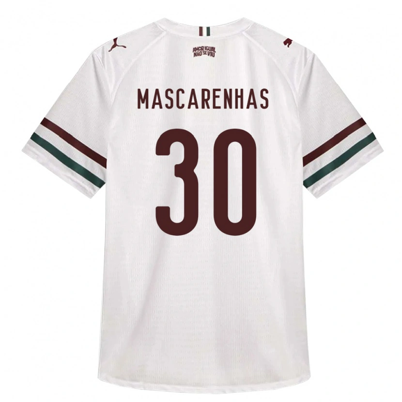 Danxen Kinderen Matheus Mascarenhas #30 Wit Groen Bordeaux Rood Uitshirt Uittenue 2026/27 T-Shirt België