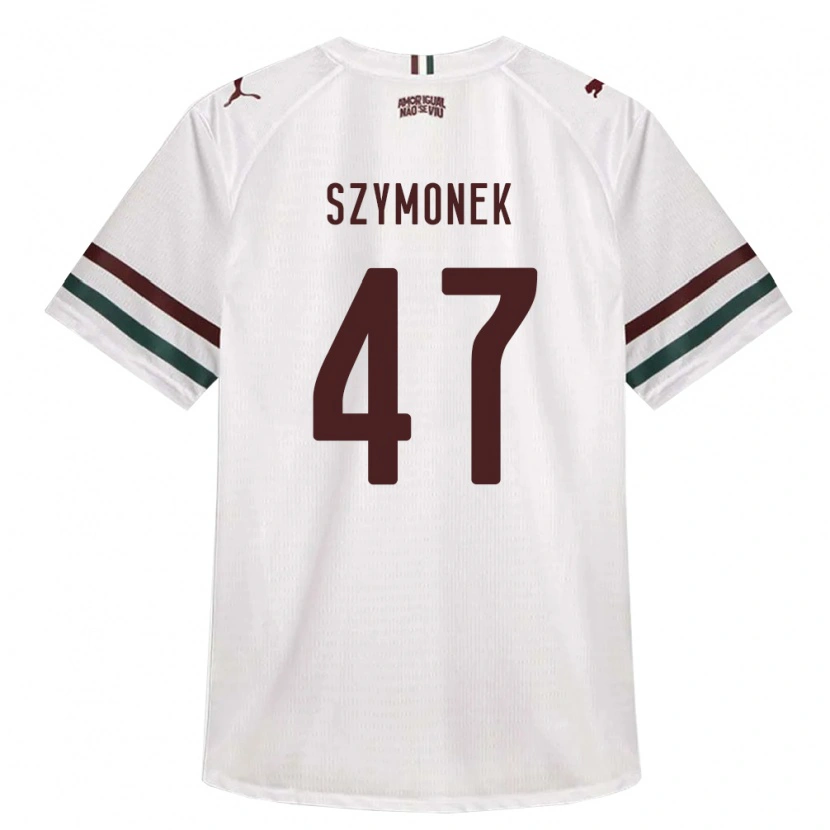 Danxen Kinderen Fábio Szymonek #47 Wit Groen Bordeaux Rood Uitshirt Uittenue 2026/27 T-Shirt België