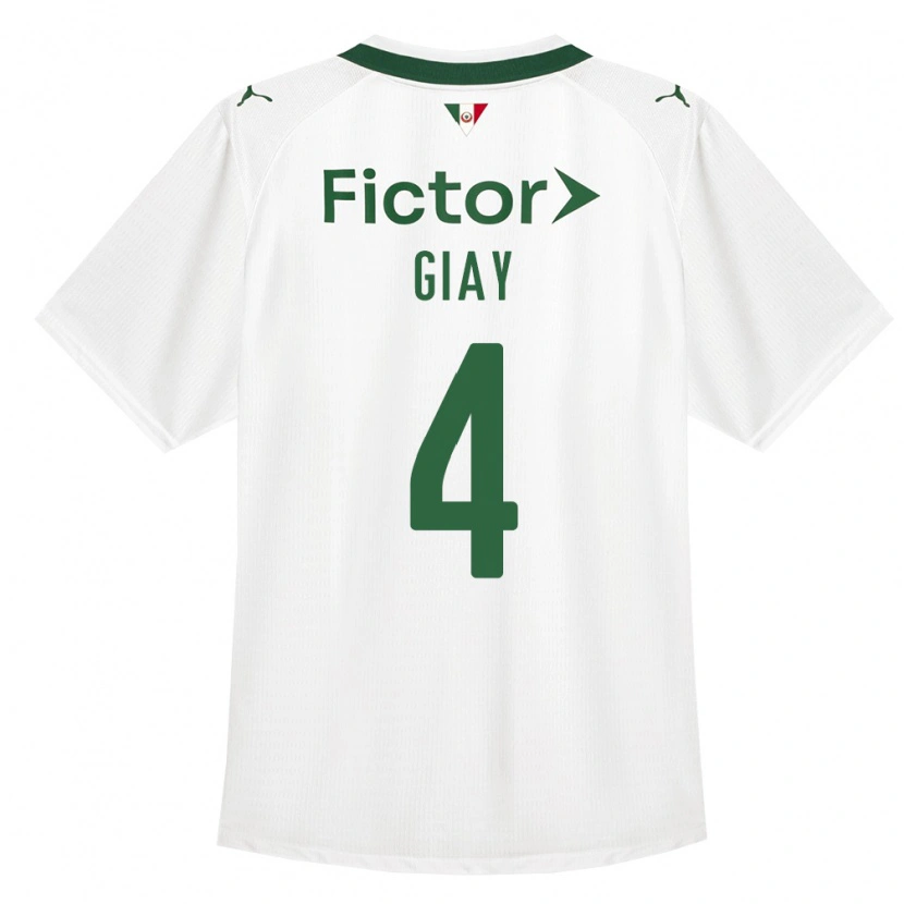 Danxen Kinderen Agustín Giay #4 Groen Wit Uitshirt Uittenue 2026/27 T-Shirt België