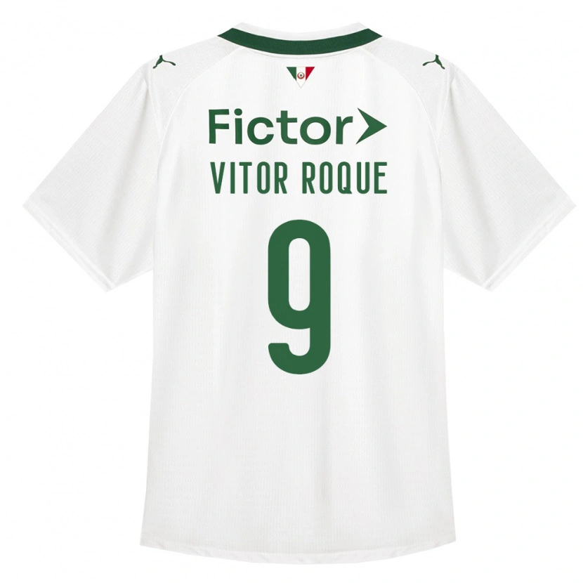 Danxen Kinderen Vitor Roque #9 Groen Wit Uitshirt Uittenue 2026/27 T-Shirt België