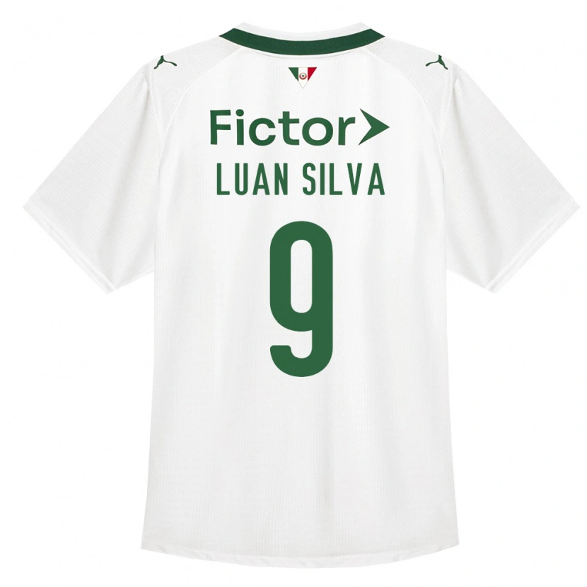 Danxen Kinderen Luan Silva #9 Groen Wit Uitshirt Uittenue 2026/27 T-Shirt België