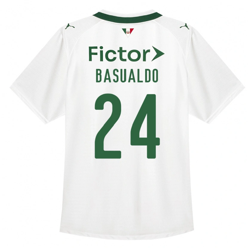 Danxen Kinderen Luis Basualdo #24 Groen Wit Uitshirt Uittenue 2026/27 T-Shirt België