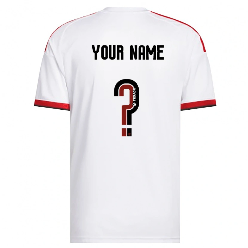 Danxen Kinderen Uw Naam #0 Wit Rood Zwart Uitshirt Uittenue 2026/27 T-Shirt België