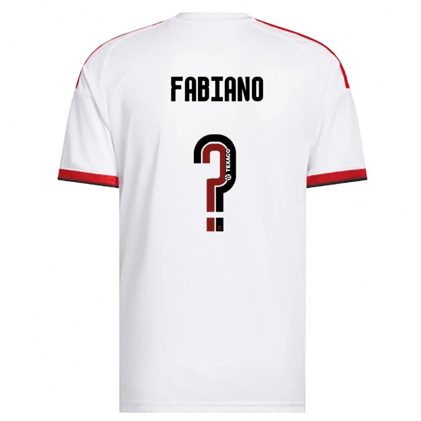 Danxen Kinderen Fabiano #0 Wit Rood Zwart Uitshirt Uittenue 2026/27 T-Shirt België