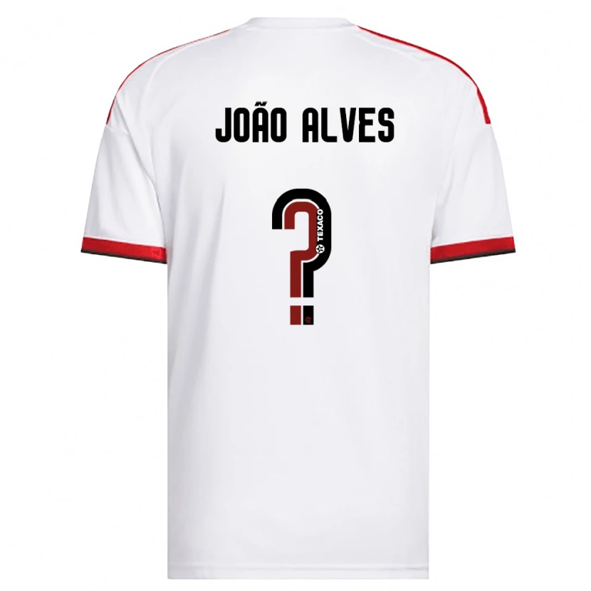 Danxen Kinderen João Alves #0 Wit Rood Zwart Uitshirt Uittenue 2026/27 T-Shirt België