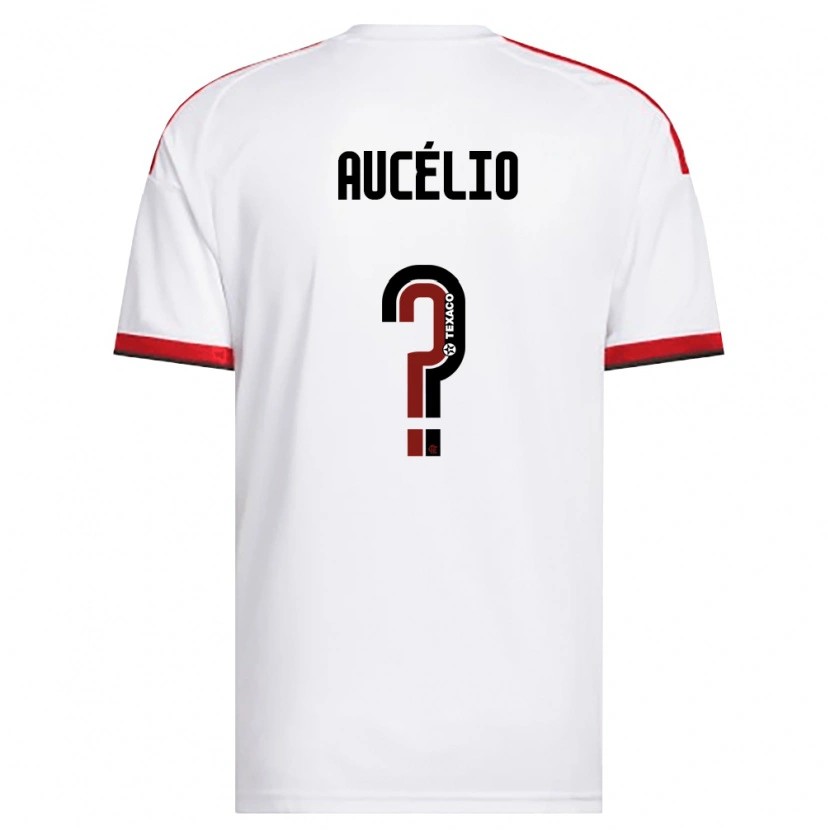 Danxen Kinderen Luis Aucélio #0 Wit Rood Zwart Uitshirt Uittenue 2026/27 T-Shirt België