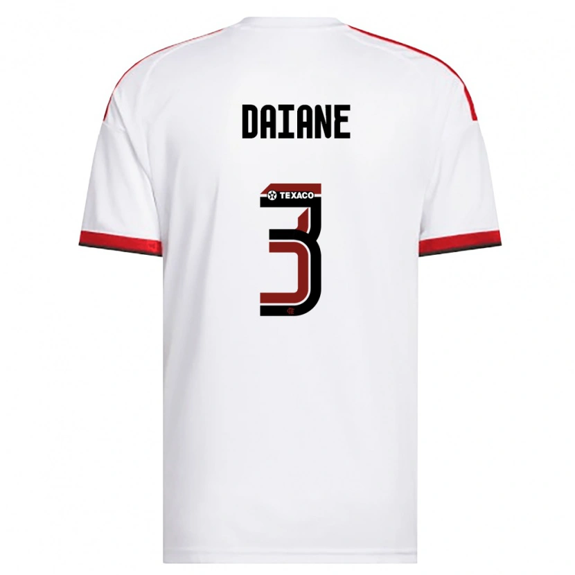 Danxen Kinderen Daiane #3 Wit Rood Zwart Uitshirt Uittenue 2026/27 T-Shirt België