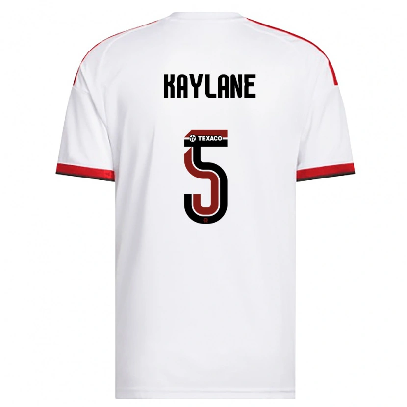 Danxen Kinderen Kaylane #5 Wit Rood Zwart Uitshirt Uittenue 2026/27 T-Shirt België